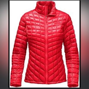 North face thermoball pink puffer coat
